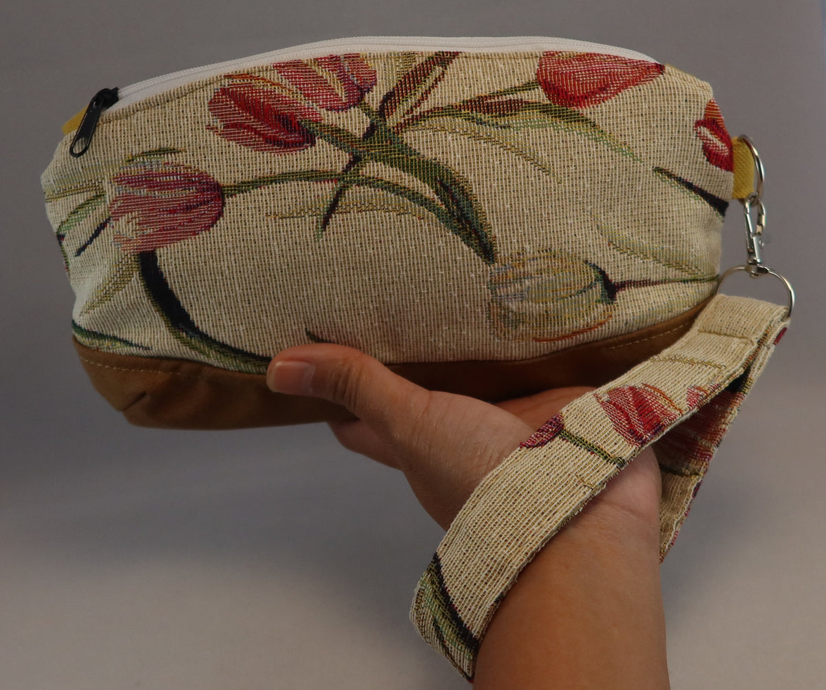 Garden Companion Wristlet | Handmade Gobelin & Canvas