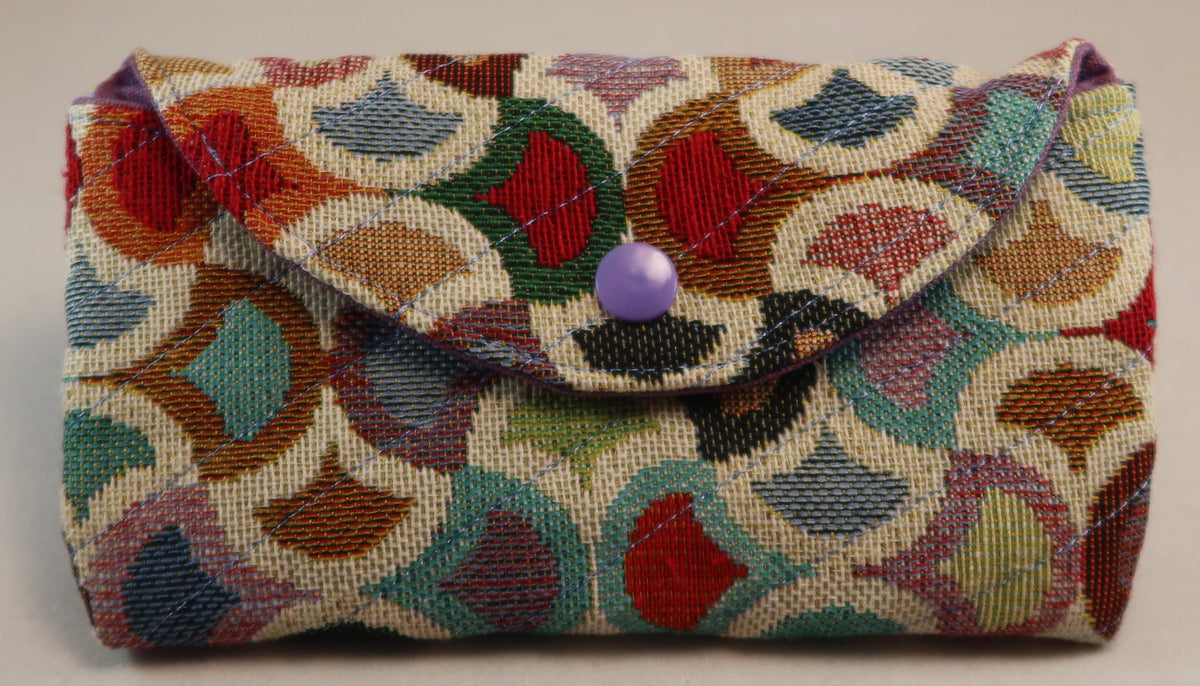 Handmade Tapestry Eyeglasses Pouch – Vintage Butterfly & Abstract Design
