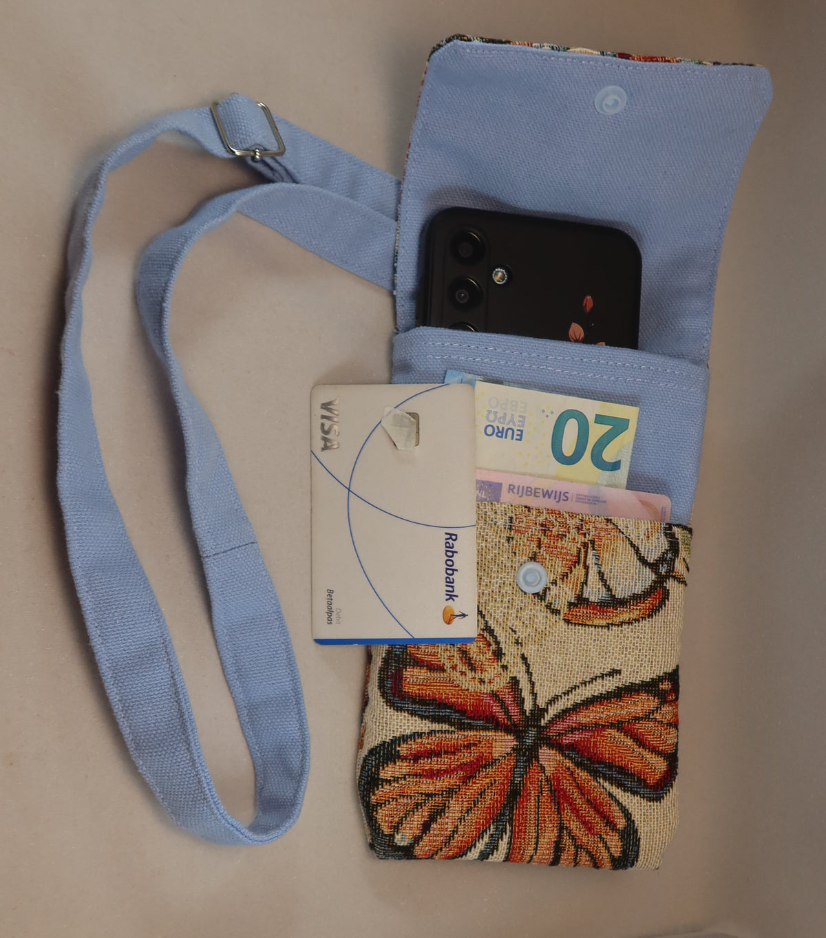 Handmade Gobelin Fabric Mobile Sling Bag