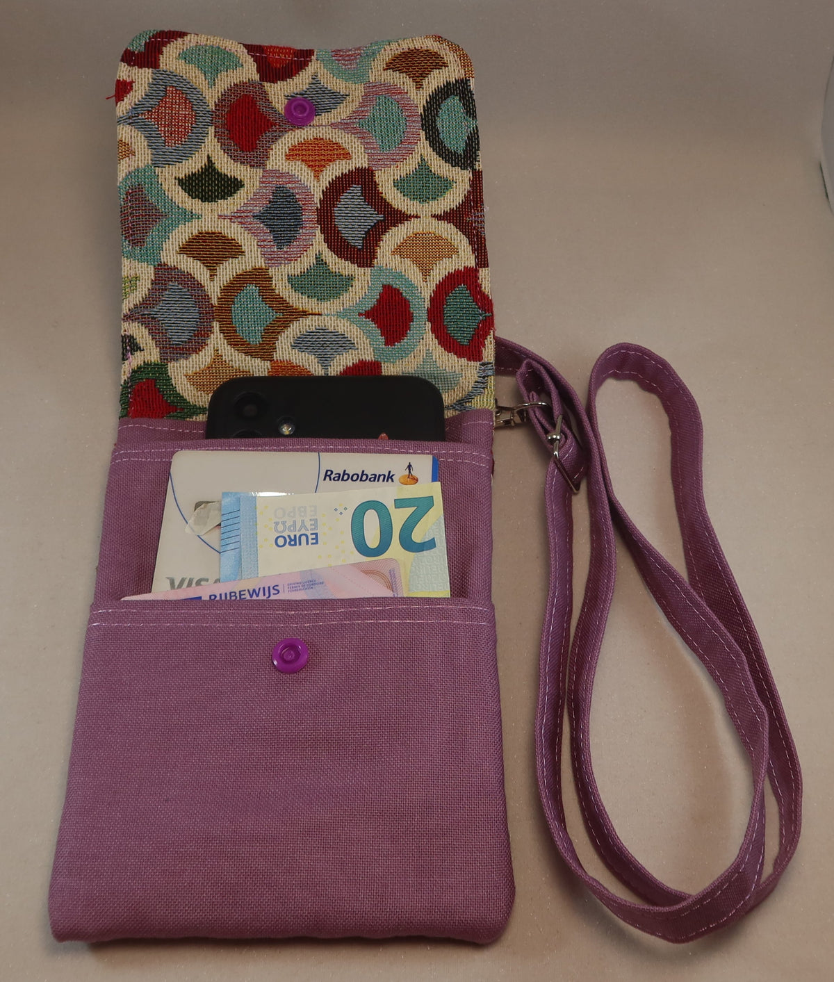 Handmade Gobelin Fabric Mobile Sling Bag
